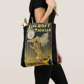 ヴィンテージ魔法ポスター、マジシャンBancroft and Lion トートバッグ (クローズアップ)