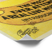 ヴィンテージ魔法ポスター、マジシャンBancroft and Lion ポスター (角)