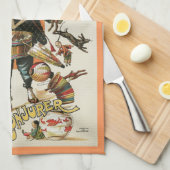 ヴィンテージ魔法ポスター、マジシャンChung Ling Soo キッチンタオル (四つ折り)