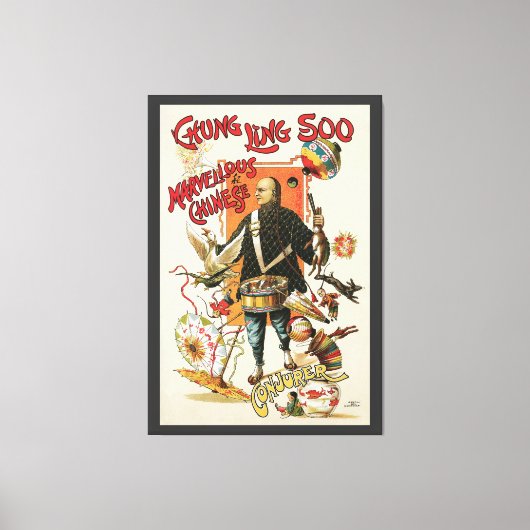 ヴィンテージ魔法ポスター、マジシャンChung Ling Soo キャンバスプリント (正面)