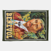 ヴィンテージ魔法ポスター、伝説的なベネボル教授 キッチンタオル (横)