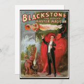 ヴィンテージ魔法ポスター、素晴らしブラックストーンマジシャン (正面/裏面)