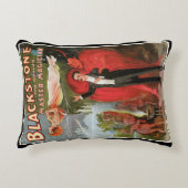 ヴィンテージ魔法ポスター、素晴らしブラックストーンマジシャン アクセントクッション (正面)