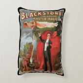 ヴィンテージ魔法ポスター、素晴らしブラックストーンマジシャン アクセントクッション (裏面(縦))
