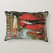 ヴィンテージ魔法ポスター、素晴らしブラックストーンマジシャン アクセントクッション (裏面)