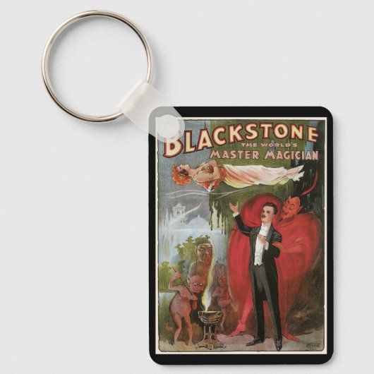 ヴィンテージ魔法ポスター、素晴らしブラックストーンマジシャン キーホルダー (正面)