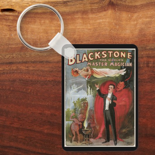 ヴィンテージ魔法ポスター、素晴らしブラックストーンマジシャン キーホルダー (正面)