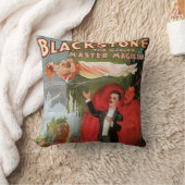 ヴィンテージ魔法ポスター、素晴らしブラックストーンマジシャン クッション (ブランケット)