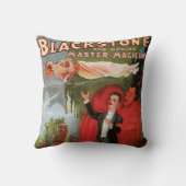 ヴィンテージ魔法ポスター、素晴らしブラックストーンマジシャン クッション (裏面)