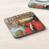 ヴィンテージ魔法ポスター、素晴らしブラックストーンマジシャン コースター (左側)