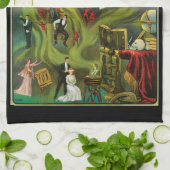 ヴィンテージ魔法ポスター、謎のカーター キッチンタオル (折り畳み)