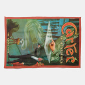 ヴィンテージ魔法ポスター、謎のカーター キッチンタオル (横)