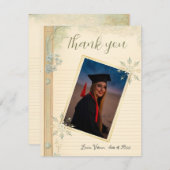 ヴィンテージ魔法ランド紙 サンキューカード (正面/裏面)