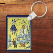 ヴィンテージ魔法使いのドロシー・トト、かかしに会う キーホルダー (裏面)