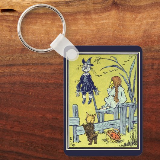 ヴィンテージ魔法使いのドロシー・トト、かかしに会う キーホルダー (正面)
