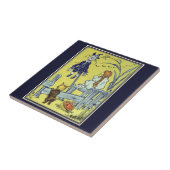 ヴィンテージ魔法使いのドロシー・トト、かかしに会う タイル (側面)