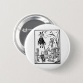 ヴィンテージ魔法使いのドロシー・トト、かかしに会う 缶バッジ (正面&裏面)