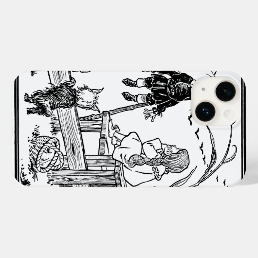 ヴィンテージ魔法使いのドロシー・トト、かかしに会う Case-Mate iPhoneケース (裏面 (横))