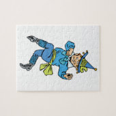 ヴィンテージ魔法使いオズかわいい踊りボーイ・マンチキン! ジグソーパズル (横)