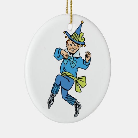 ヴィンテージ魔法使いオズかわいい踊りボーイ・マンチキン！ セラミックオーナメント (右)