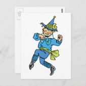 ヴィンテージ魔法使いオズかわいい踊りボーイ・マンチキン！ ポストカード (正面/裏面)