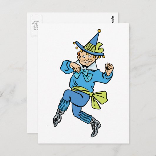 ヴィンテージ魔法使いオズかわいい踊りボーイ・マンチキン！ ポストカード (正面/裏面)