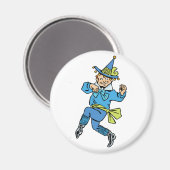 ヴィンテージ魔法使いオズかわいい踊りボーイ・マンチキン! マグネット (正面/裏面)