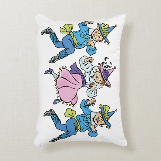 ヴィンテージ魔法使いオズかわいい踊りマンチキン! アクセントクッション (正面(垂直))