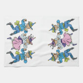 ヴィンテージ魔法使いオズかわいい踊りマンチキン！ キッチンタオル (横)