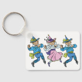 ヴィンテージ魔法使いオズかわいい踊りマンチキン! キーホルダー (裏面)