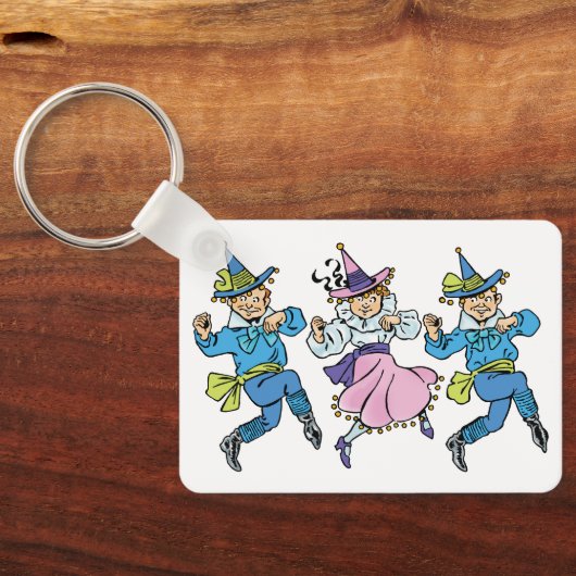 ヴィンテージ魔法使いオズかわいい踊りマンチキン! キーホルダー (裏面)