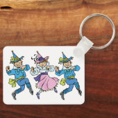 ヴィンテージ魔法使いオズかわいい踊りマンチキン! キーホルダー (正面)