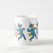 ヴィンテージ魔法使いオズかわいい踊りマンチキン! コーヒーマグカップ (中央)