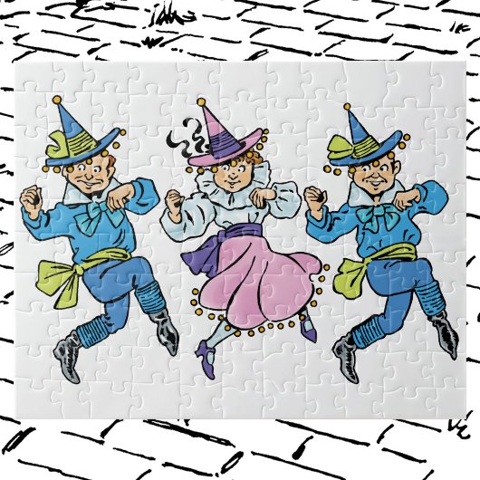 ヴィンテージ魔法使いオズかわいい踊りマンチキン！ ジグソーパズル