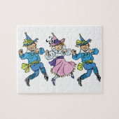 ヴィンテージ魔法使いオズかわいい踊りマンチキン！ ジグソーパズル (横)