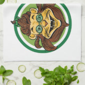 ヴィンテージ魔法使いオズの手紙のライオン キッチンタオル (折り畳み)