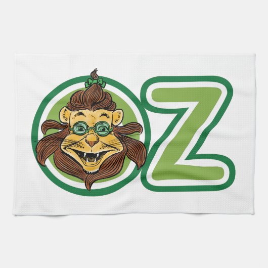 ヴィンテージ魔法使いオズの手紙のライオン キッチンタオル (横)
