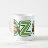 ヴィンテージ魔法使いオズの手紙のライオン コーヒーマグカップ (正面左)