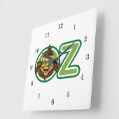 ヴィンテージ魔法使いオズの手紙のライオン スクエア壁時計 (傾斜)