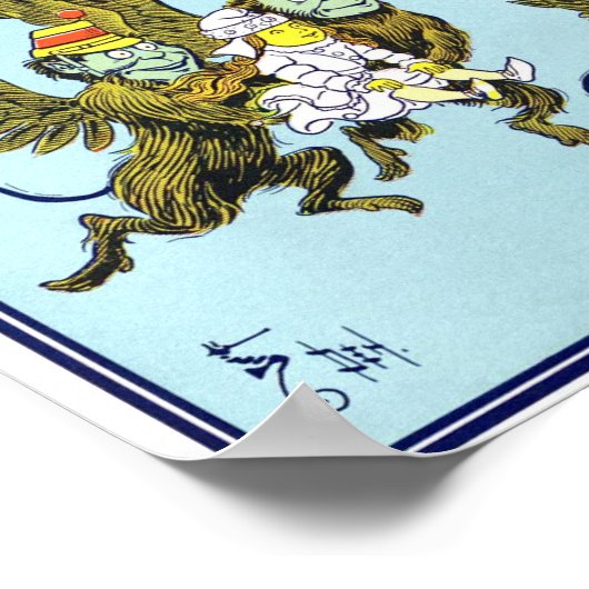 ヴィンテージ魔法使いオズイラストレーション ポスター (角)