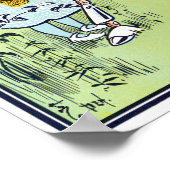 ヴィンテージ魔法使いオズイラストレーション ポスター (角)