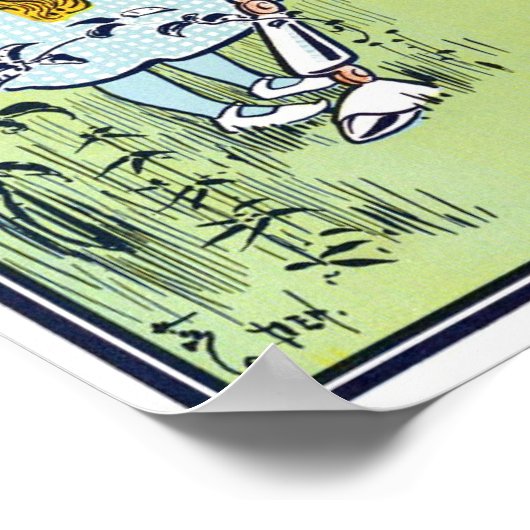 ヴィンテージ魔法使いオズイラストレーション ポスター (角)