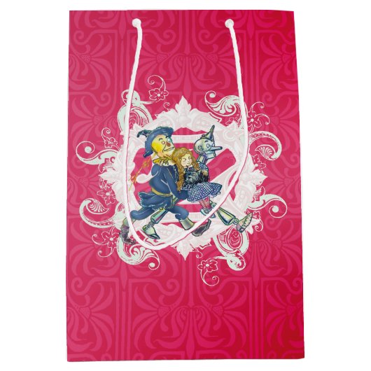 ヴィンテージ魔法使いオズクリスマス抱き枕 ミディアムペーパーバッグ (正面)