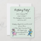 ヴィンテージ魔法使いオズドロシー・マンチキンズ誕生日 招待状 (裏面)