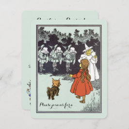 ヴィンテージ魔法使いオズドロシー・マンチキンズ誕生日 招待状