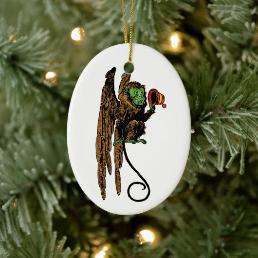 ヴィンテージ魔法使いオズ飛んでいるハット セラミックオーナメント (ツリー)