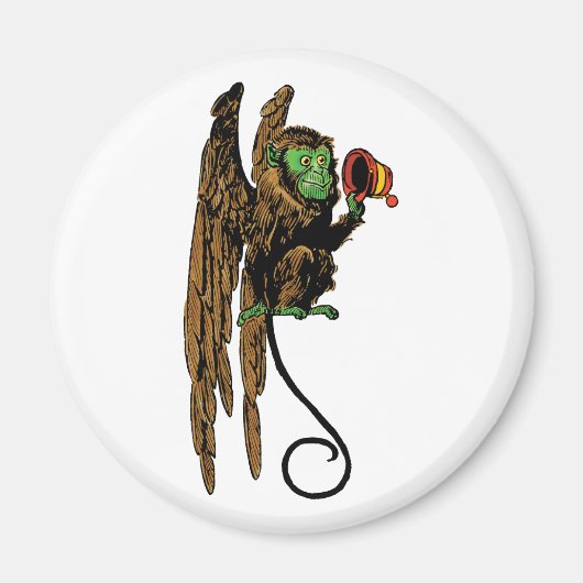 ヴィンテージ魔法使いオズ飛んでいるハット マグネット (正面)