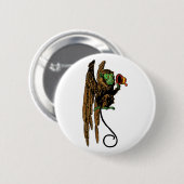 ヴィンテージ魔法使いオズ飛んでいるハット 缶バッジ (正面&裏面)