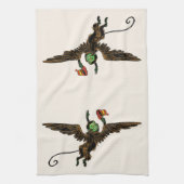 ヴィンテージ魔法使いオズ飛んでいる悪魔 キッチンタオル (縦)