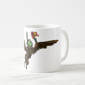 ヴィンテージ魔法使いオズ飛んでいる悪魔 コーヒーマグカップ (正面右)